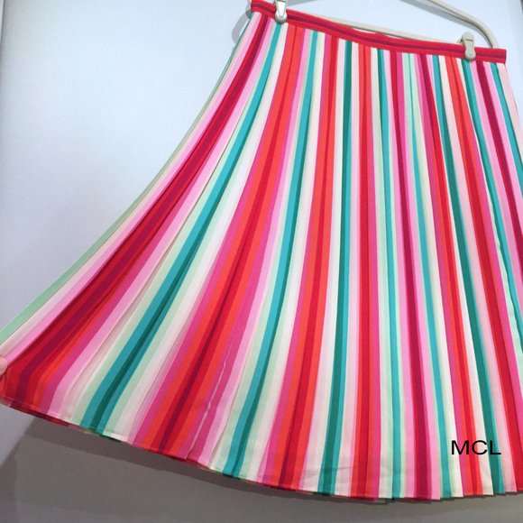 J. Crew Dresses & Skirts - NWT J.Crew Watermelon Sunburst Pleated Skirt